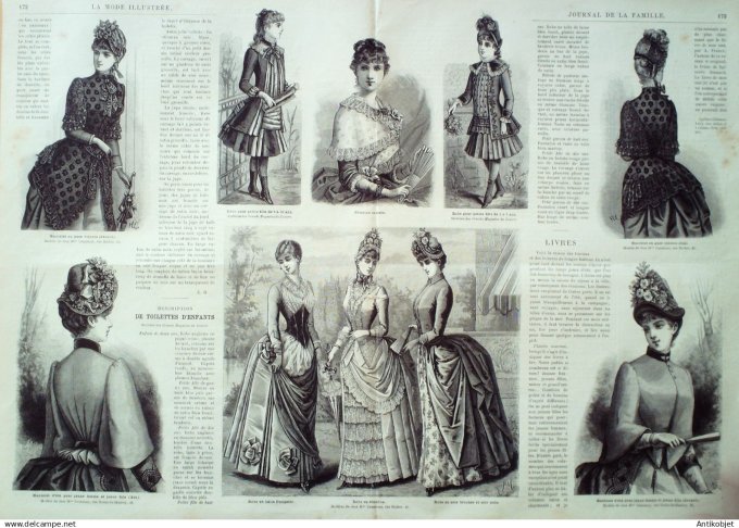 Mode illustree 1885 Lot de 10 journaux