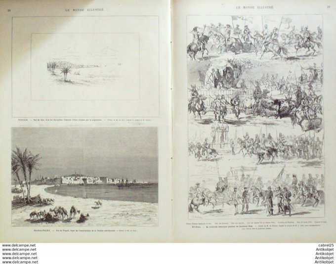 Le Monde illustré 1881 n°1267 Syrie Tripoli Epinal (88) Canada Quebec Tunisie Sfax Assassins De Abd 