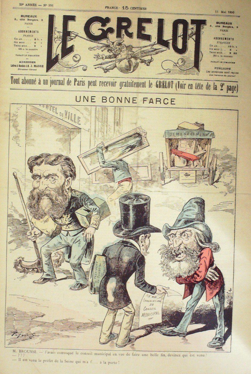 Le Grelot 1890 n° 997 FIN D'UNE ODYSSEE PEPIN