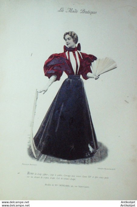 La Mode pratique 1895 # 12 Robe de drap Zéphyr
