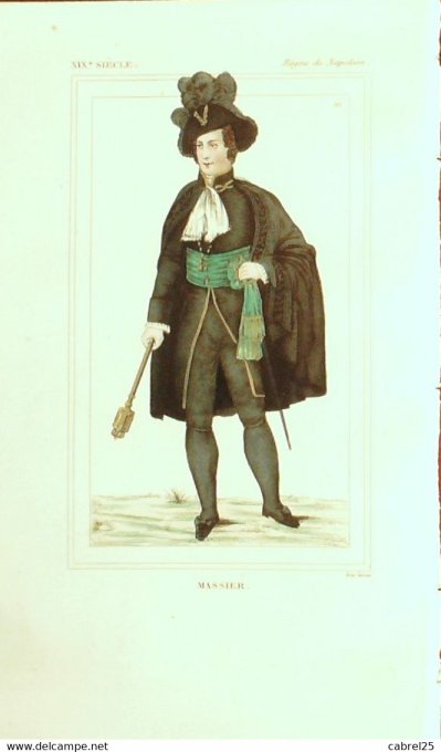 Portrait Massier 19ème sous NAPOELON 1852