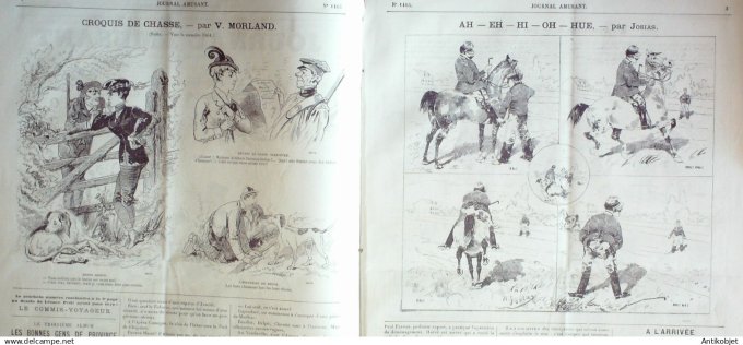 Le Journal Amusant 1884 # 1465 Ah eh hi oh hue par Josias
