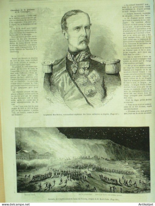 Le Monde illustré 1858 n° 74 St-Malo (35) Fécamp (76) Cherbourg (50) Dijon (21) Baden