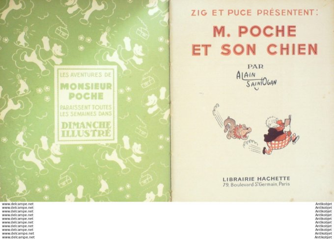 Zig et Puce M Poche et son Chien Hachette St-Ogan 1938 Eo