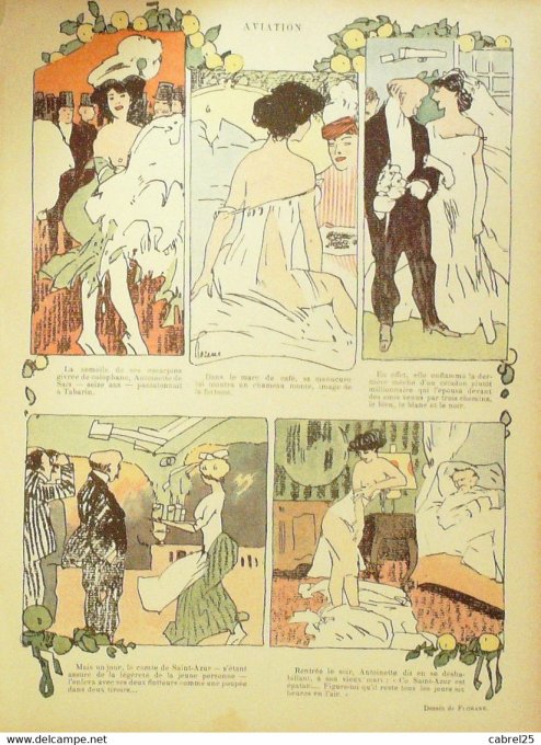 Le Rire 1909 n°309 Florès Florane Fabiano Carlègle Morin Xaudaro Hellé Morin Poulbot