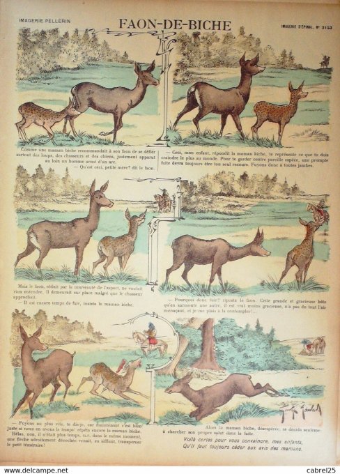 Faon  de Biche (Pellerin d'epinal)