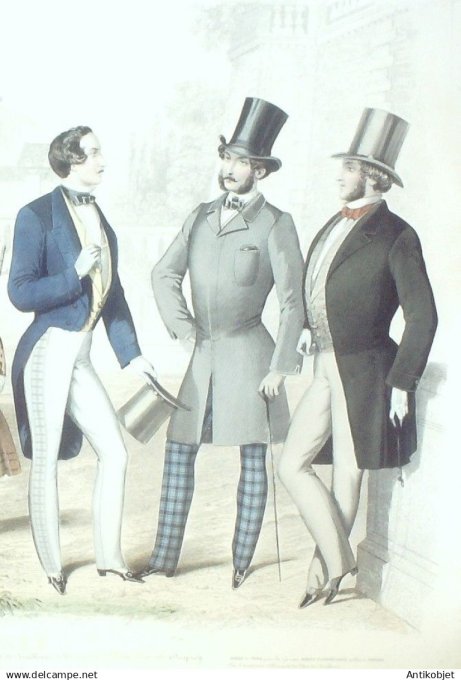 Gravure de Mode originale Le Progres 1854 # 54 (Maison Desprey)
