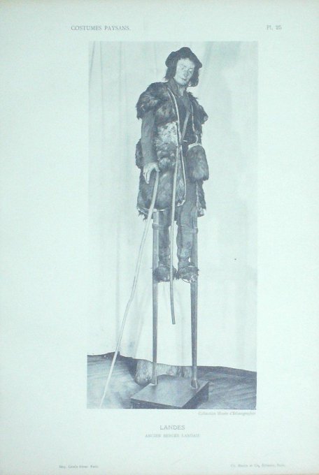 Nouvelle-Aquitaine Landes Berger Echassier 1875