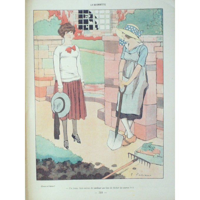 La Baionnette 1917 n°099 (Jardins de guerre) WILLETTE BOFA HARLEY FABIANO PALLIER