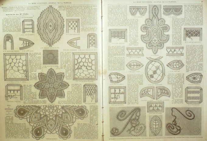 Journal Mode illustrée 1870 #  9 Toilettes de soirée