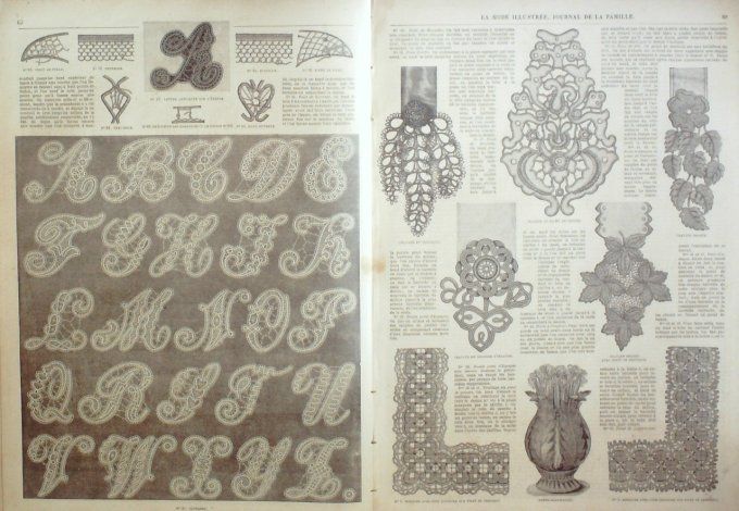Journal Mode illustrée 1870 #  9 Toilettes de soirée