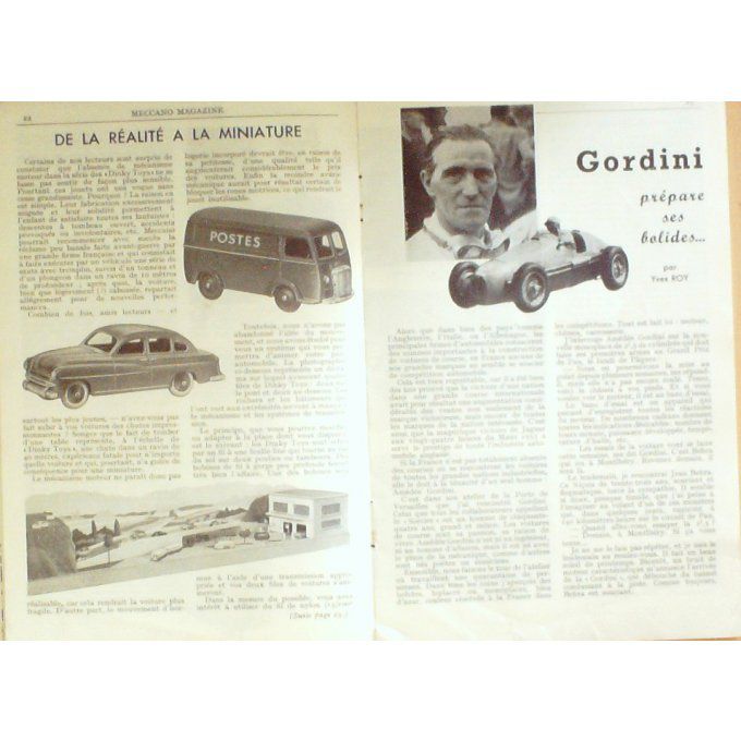 Meccano Magazine Helico Gordini Hurel Dubois 32 Automotrice 1954