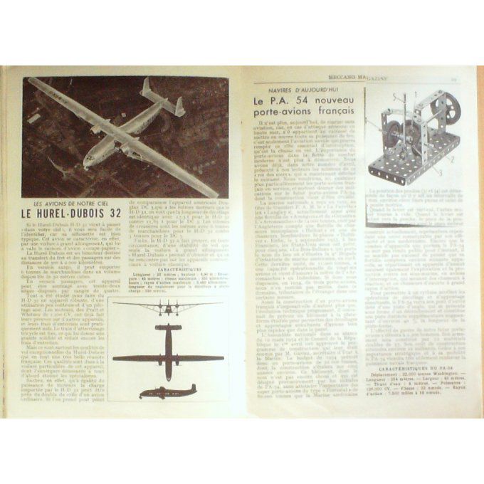 Meccano Magazine Helico Gordini Hurel Dubois 32 Automotrice 1954