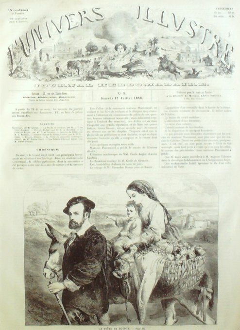 L'Univers illustré 1858 n°    9 Egypte Turquie Abd-Ul-Medjid Londres Covent-Garden 