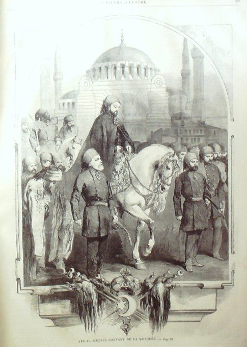 L'Univers illustré 1858 n°    9 Egypte Turquie Abd-Ul-Medjid Londres Covent-Garden 