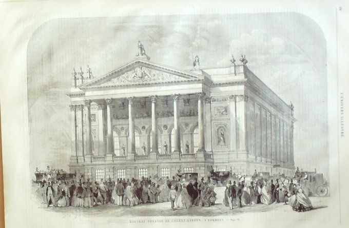 L'Univers illustré 1858 n°    9 Egypte Turquie Abd-Ul-Medjid Londres Covent-Garden 
