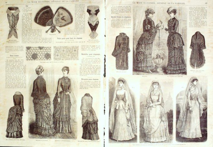 Journal Mode illustrée 1883 #  9 Robe en faille & toilette jeune fille