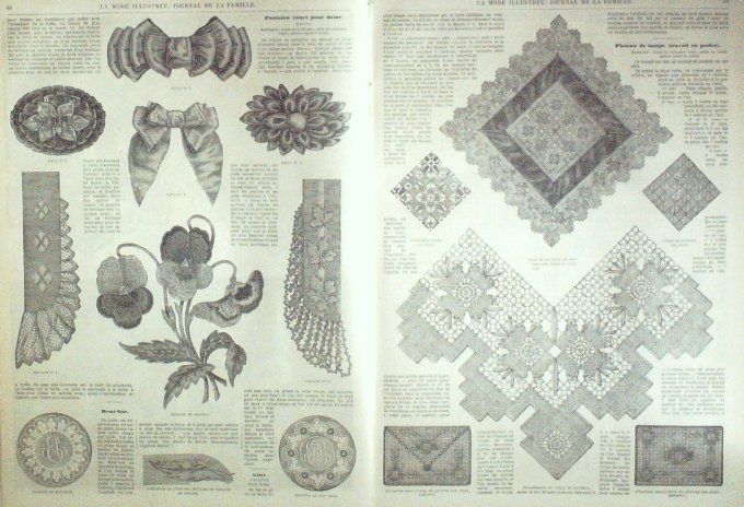 Journal Mode illustrée 1869 #  9 Toilettes de bal