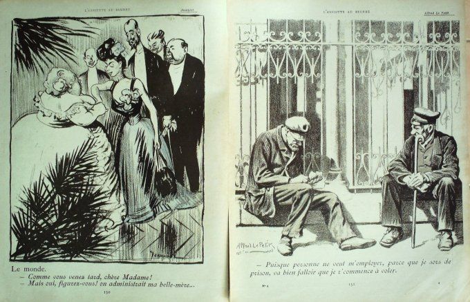L'Assiette au beurre 1901 #   9 Le Châtiment Loi militaire en Angleterre Jossot Villon