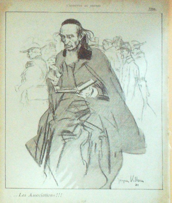 L'Assiette au beurre 1901 #   9 Le Châtiment Loi militaire en Angleterre Jossot Villon