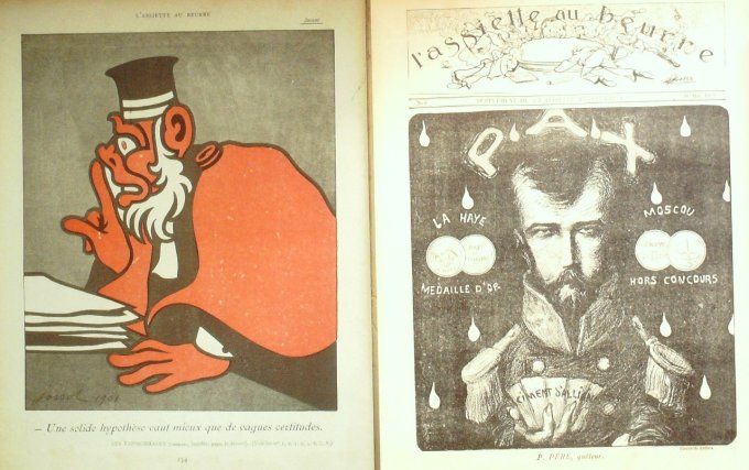 L'Assiette au beurre 1901 #   9 Le Châtiment Loi militaire en Angleterre Jossot Villon