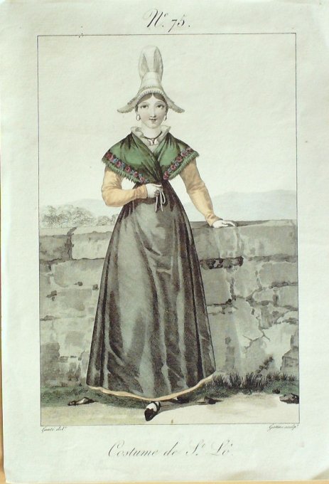 Normandie Saint Lo Signée Gatine 1863