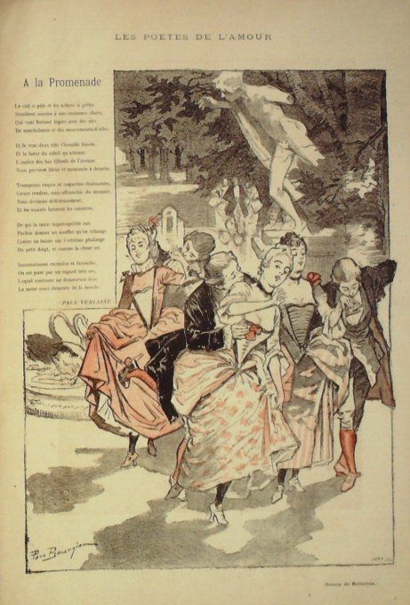 Verlaine Paul A la promenade illustration Balluriau Paul 1901