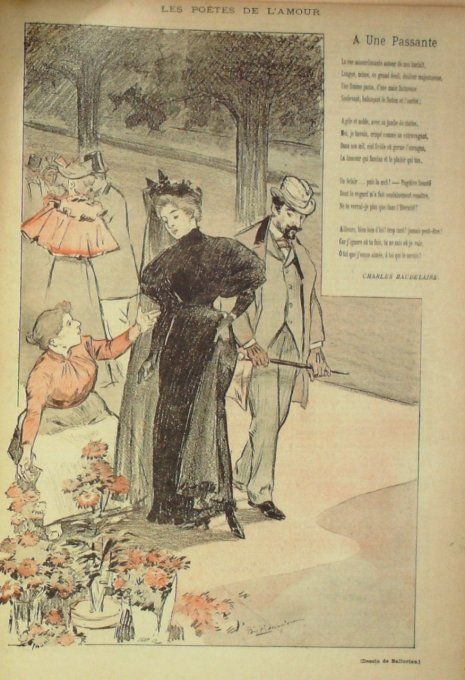 Baudelaire Charles A une passante illustration Balluriau Paul 1897