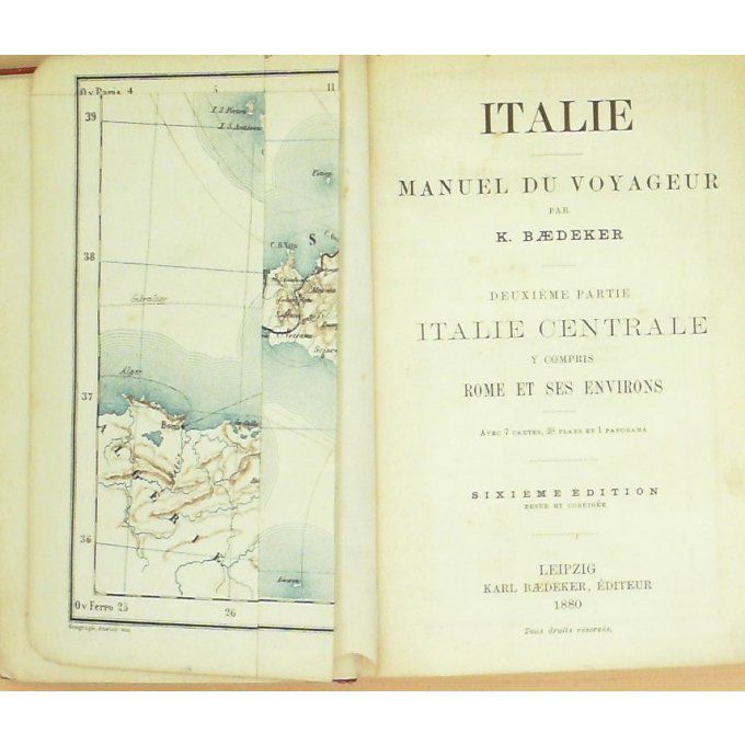 GUIDE ROUGE Baedeker-ITALIE CENTRALE 1881