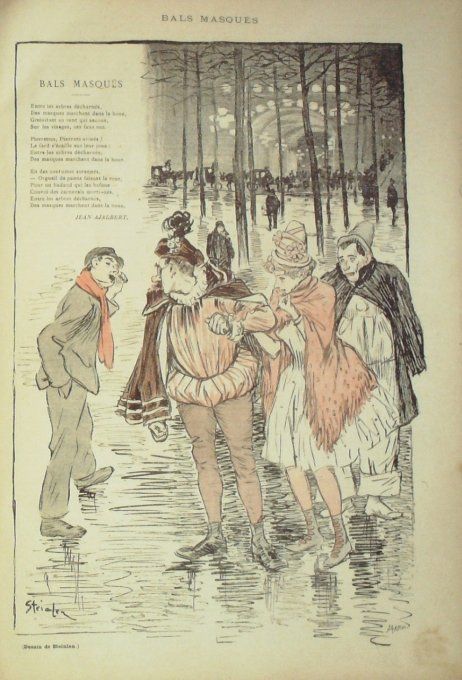 Ajalbert Jean Bals masqués illustration Steinlen 1892
