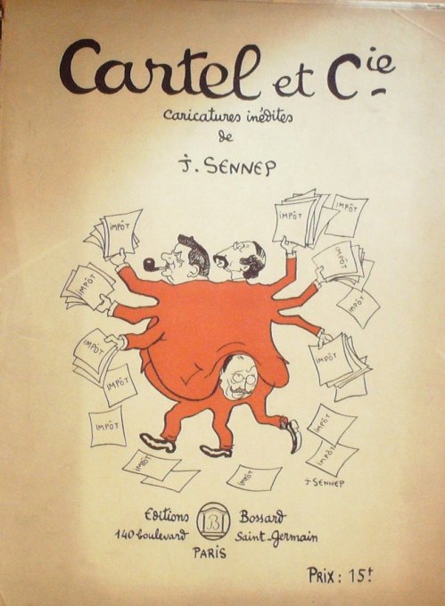 SENNEP Jean-Le MILIEU 90 caricatures (Editeur FLOURY) 1934