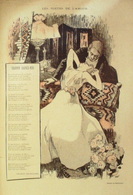 Baudelaire Charles Chanson d'après-Midi illustration Balluriau Paul 1894