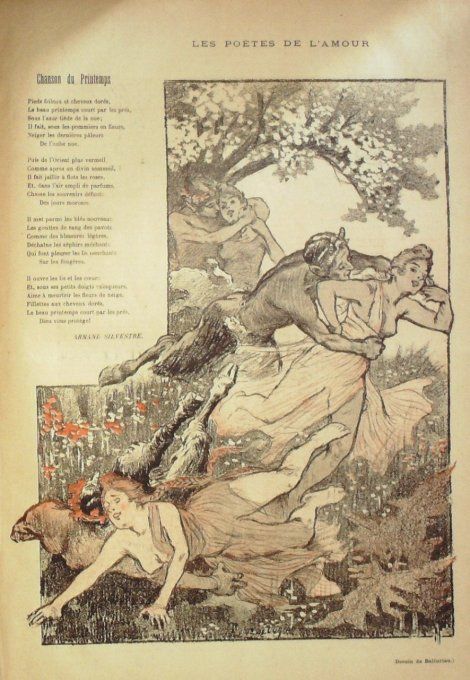 Silvestre Armand Chanson du printemps illustration Balluriau Paul 1891