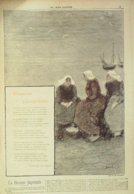 Le Gofic Chanson Paimpolaise illustration Steinlen 1897