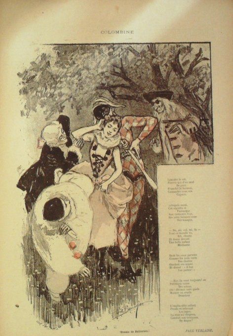 Verlaine Paul Colombine illustration Balluriau Paul 1893