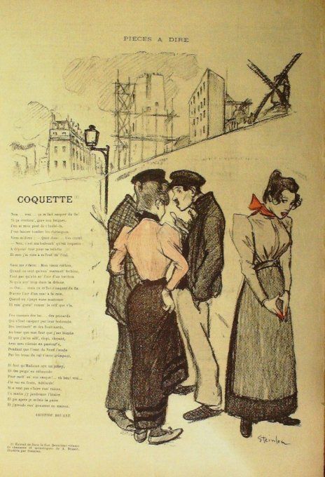 Bruant Aristide Coquette illustration Steinlen 1903