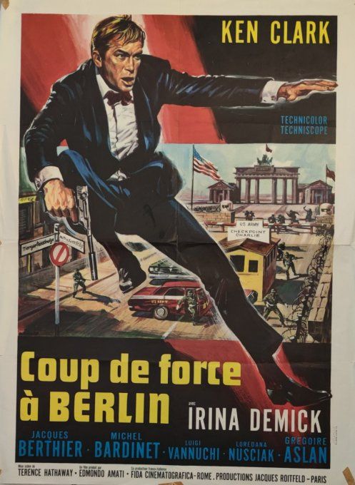 Coup de force à Berlin Affiche de film 80x60 Terence Hathaway 1967