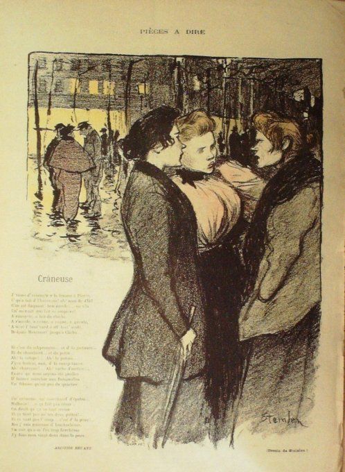 Bruant Aristide Crâneuse illustration Steinlen 1901