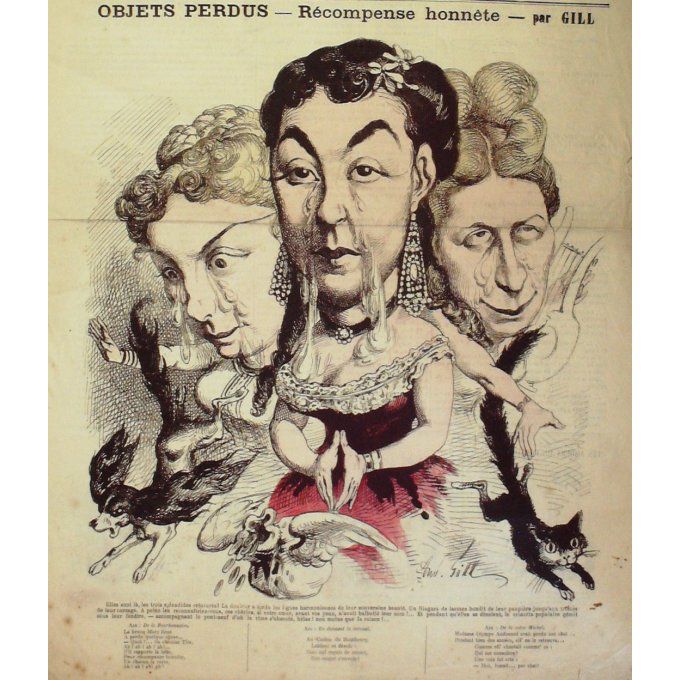 Gill André Objets Perdus, Recompense 1868