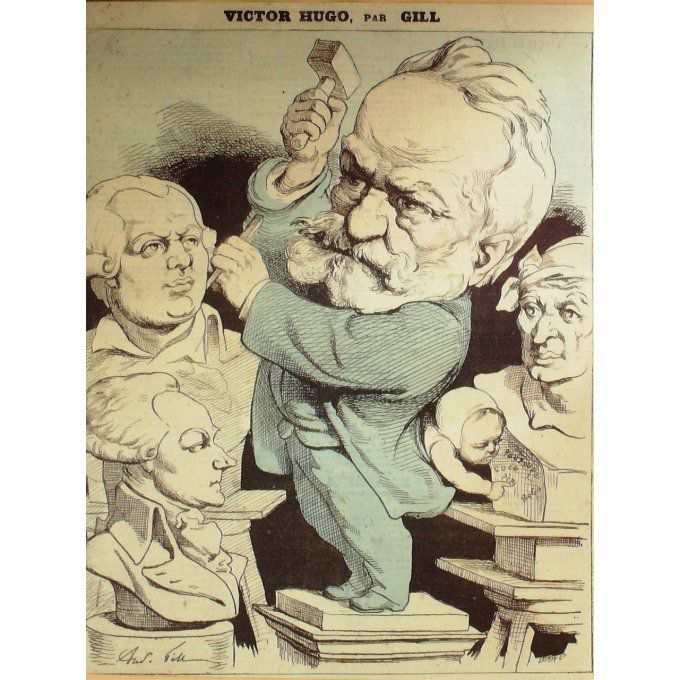 Gill André Victor Hugo Ecrivain 1878
