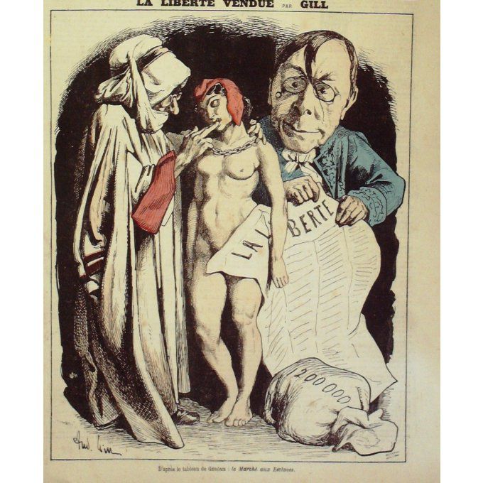 Gill André La Liberte Vendue 1870
