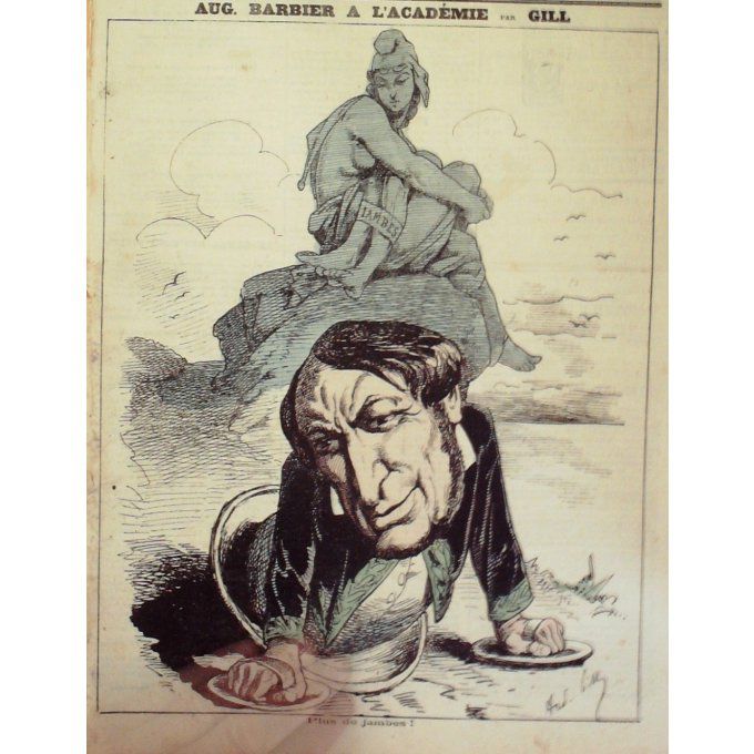 Gill André Auguste Barbier A L'academie 1870