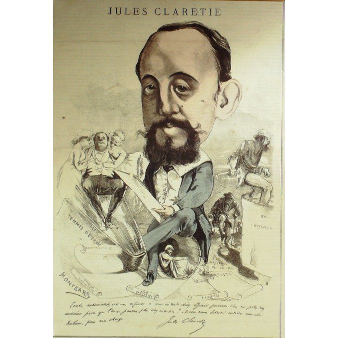 MONTBARD-JULES CLARETIE Romancier-1868-D116
