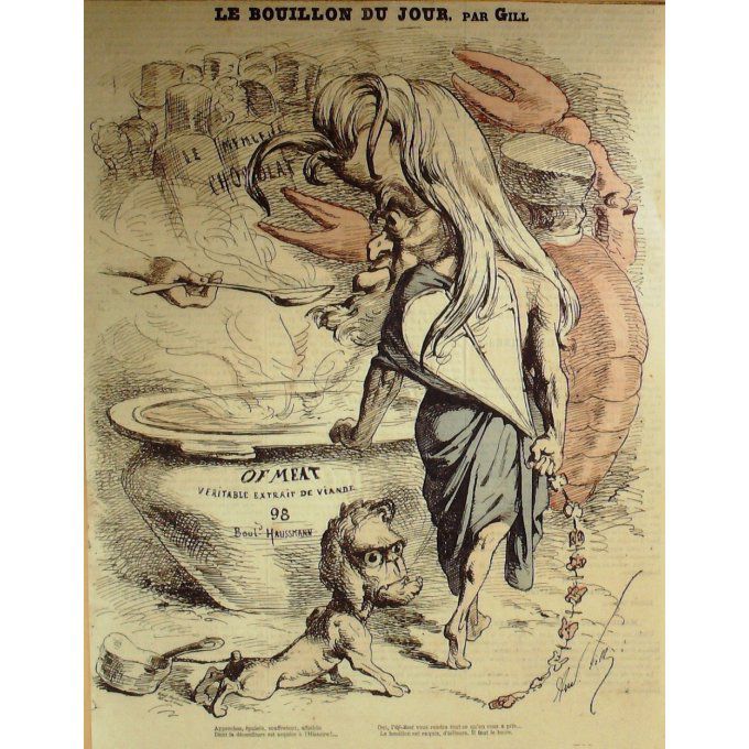 Gill André Bouillon Du Jour Of Meat 1865