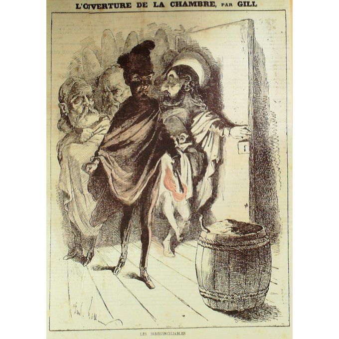 Gill André L'ouverture De La Chambre 1869
