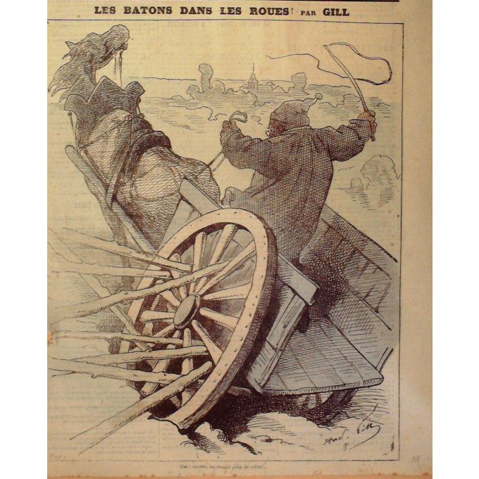 Gill Andre Les Batons Dans Les Roues 1873