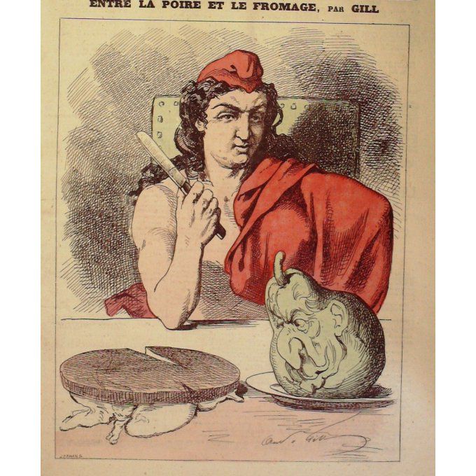 Gill André Entre La Poire Et La Fromage 1874