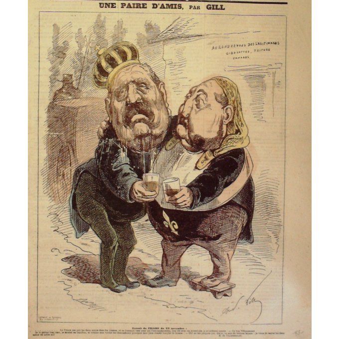 Gill André Une Paire D'amis Villemessant 1873