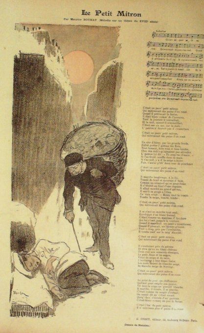Le Petit Mitron Paroles Boukay Musique Boukay illustration Steinlen