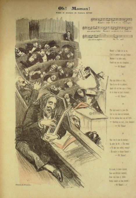 Oh Maman Paroles Rivet Musique Rivet illustration Steinlen